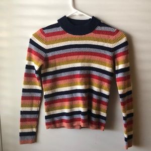 MADEWELL COLORFUL STRIPED SWEATER